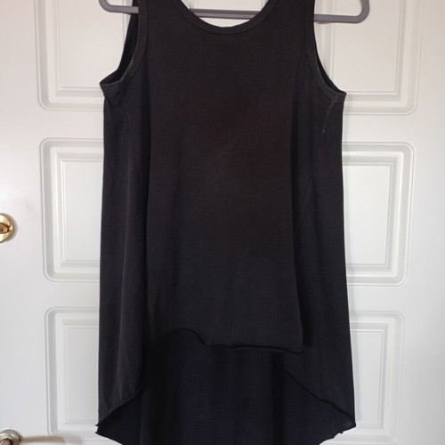 Asymmetric long blouse black like new, one size