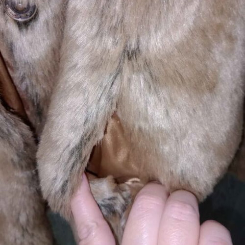 Tally Weil synthetic fur used, beige and black, size Medium