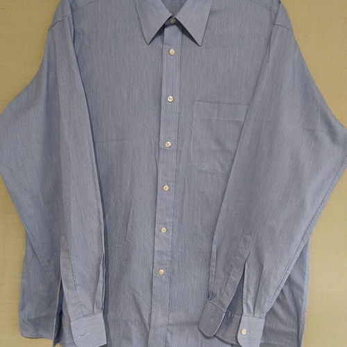 Marks & Spencer men's dress shirt, very narrow stripe, size XL