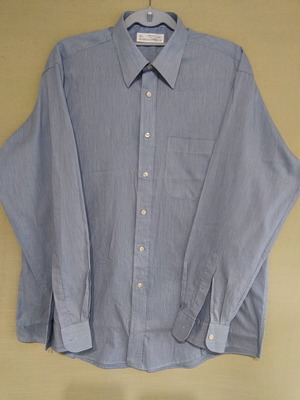 Marks & Spencer men's dress shirt, very narrow stripe, size XL