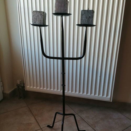 Metal candlestick used