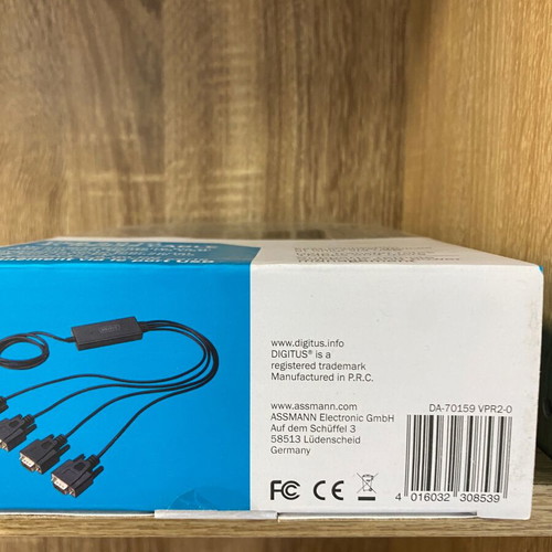 Digitus USB 2.0 to 4x RS232 9-pin Male Cable 1.5m new