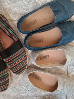 Women's slippers used, pack of 3 summer shoes size 36
