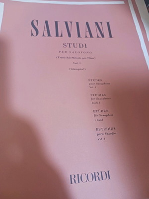 Studi per saxofono Salviani Vol.1 new