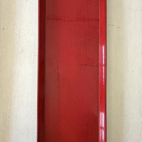 Decorative Modern Narrow Tray deep red, new