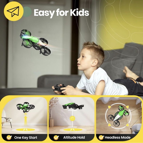Holy Stone HS210F Mini Drone 2-in-1 RC Quadcopter for Kids new