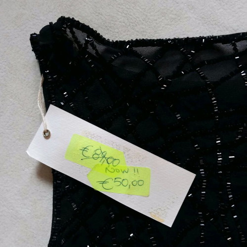 NATI IERI Luxurious Top Size S Elastic New, Black