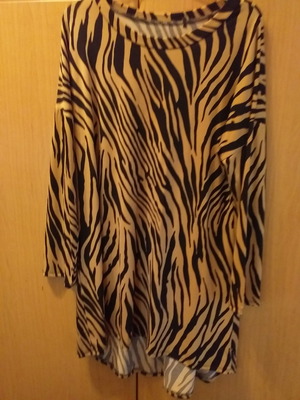 Μπλουζοφόρεμα animal print καφέ καινούργιο, μέγεθος L