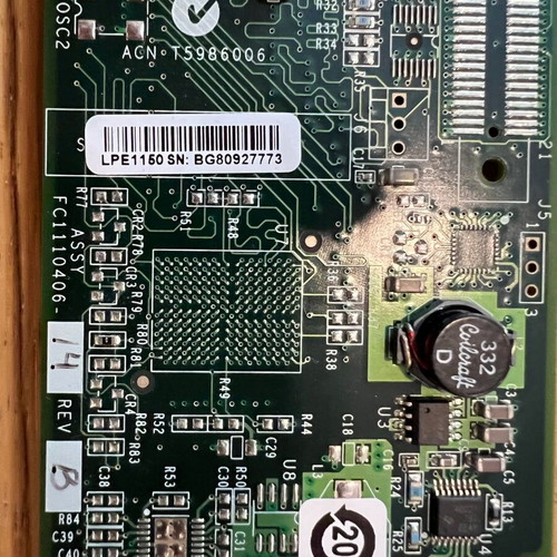Emulex LightPulse 4Gb/s HBA Fibre Channel Card PCI-E LPe1150-E used without mounting bracket