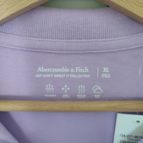 Abercrombie & Fitch men's polo shirt new, lilac color, XL