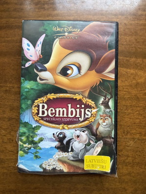Disney Bambi VHS used with Latvian subtitles
