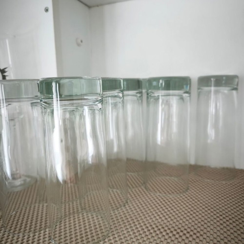 Glass drinking tube set of 11, like new