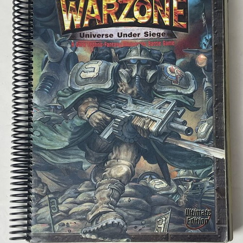 Warzone Universe Under Siege Ultimate Edition rulebook used, spiral bound