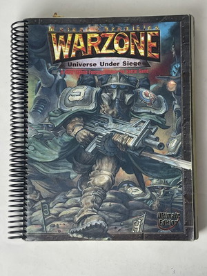 Warzone Universe Under Siege Ultimate Edition rulebook used, spiral bound
