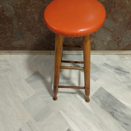 Stool used, height 78cm, diameter 31cm, single piece