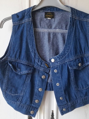 Denim γιλέκο μεταχειρισμένο, μέγεθος M, μπλε