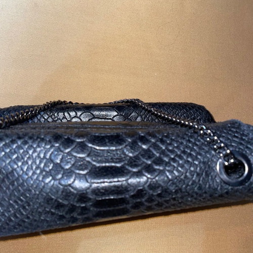 Shoulder bag black leather evening used