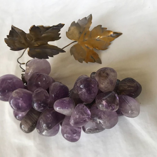 Decorative amethyst grape cluster used antique