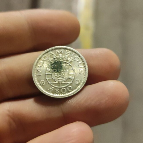 Silver coin Portugal 1960 used, 0.650° purity
