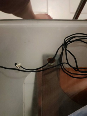 Necklace with long black cord used