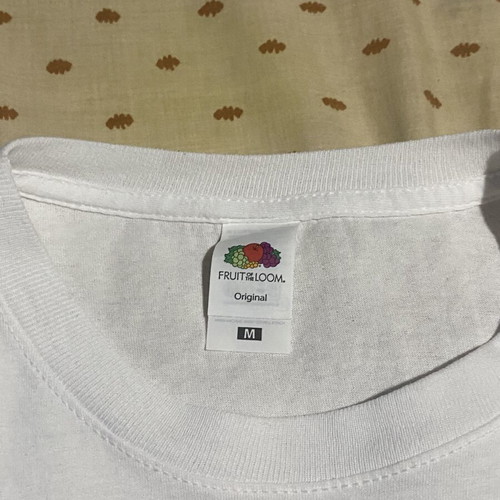 Fruit of the Loom graphic T-shirt, size M, white