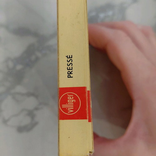 Vintage Villiger Export paper cigar box used from the 1970s