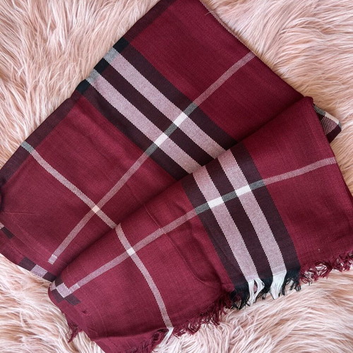 Modissimo 100% Cotton Shawl Like New Burgundy