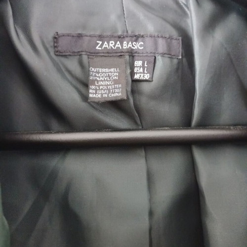 Zara Waterproof Trench Coat Size Large Like New Cypress Green