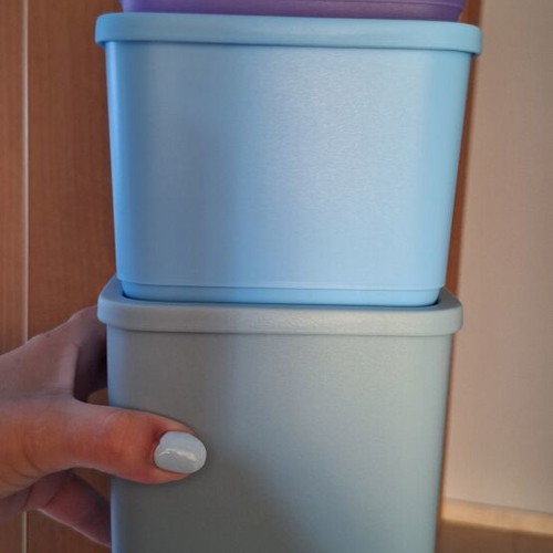 Tupperware set of 3 classic square containers, new