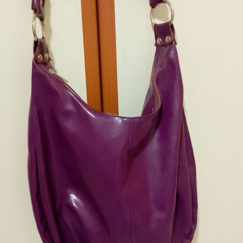 Handbag pvc purple used in good condition