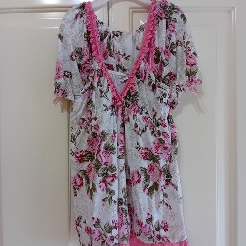 Cootaiya top and shorts set new, medium, white and pink cotton
