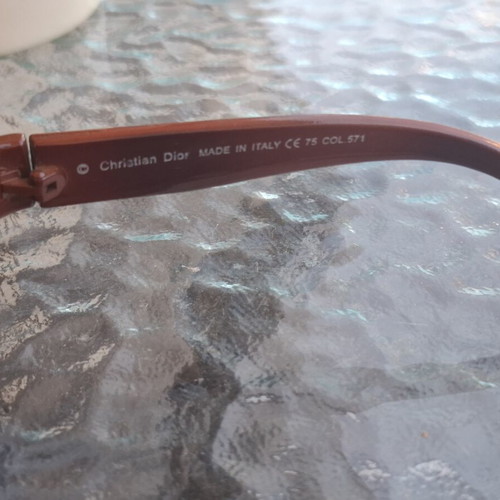 Christian Dior SPH2490/C vintage γυαλιά ηλίου με περιμετρικό φακό, καφέ