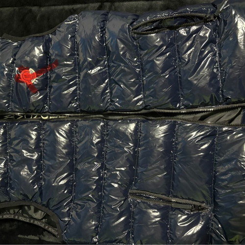Moncler men's vest new, black and blue, size S