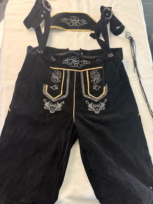 Velour overall pants XL like new, black