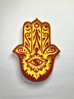 Burner Aromatizer Holder for Aromatic Sticks, red-yellow