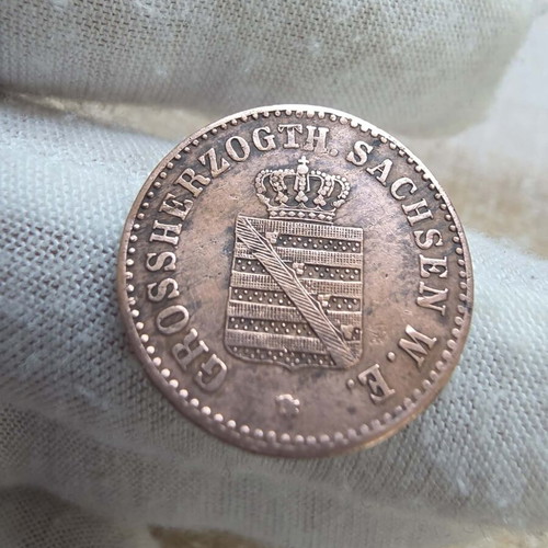 2 Pfenning 1865 Saxony-Weimar-Eisenach coin like new