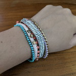 Bracelet used with colorful rows