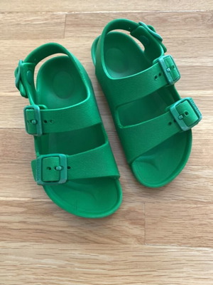 Birkenstock kids sandals Milano Eva used, green, size 27