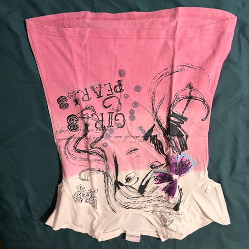 Pink blouse with print used for children size 158 cm