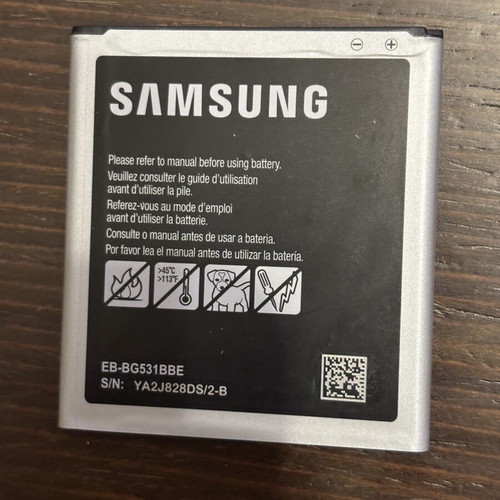 Samsung EB-BG531BBE battery used, 2600mAh for Galaxy J5 2015 and others