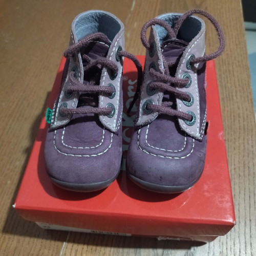 Kickers Baby Anatomical Boots Bonbon Model Like New, Size 21