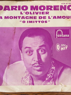 Dario Moreno O Ymittos 45 used, French cover on Fontana