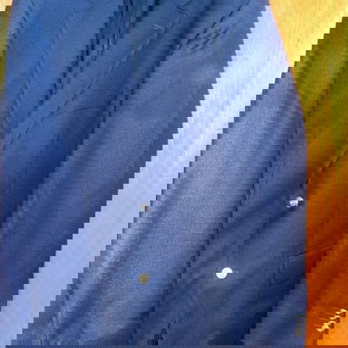 Ανδρικό σακάκι αφόρετο μπλε, φαρδιά γραμμή XL