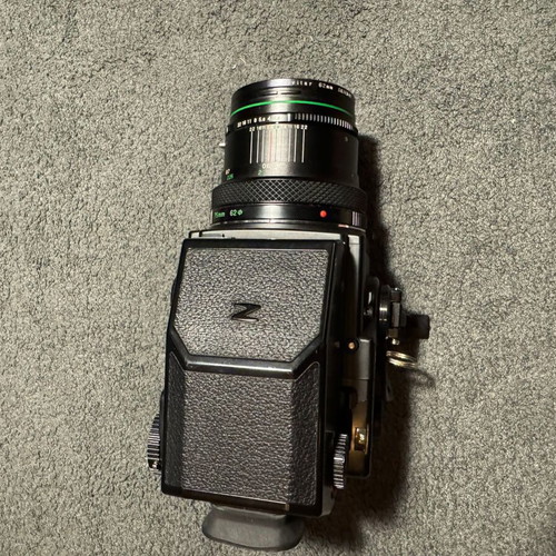 Bronica ETRS camera used with AE-II finder and Zenzanon PE-II 75mm lens