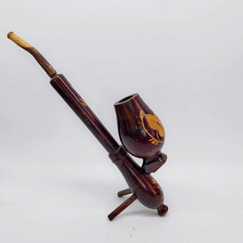 Vintage wooden pipe souvenir from Switzerland - Stein am Rhein