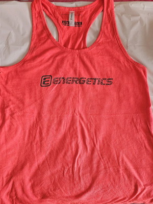 Energetics sports shirt used, coral, size L