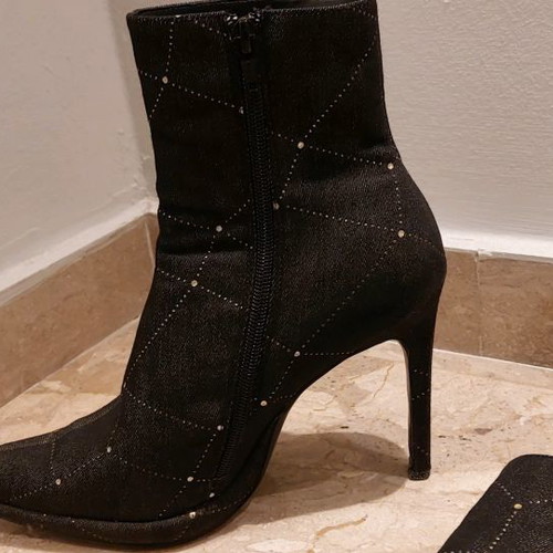Arte Piedi black denim ankle boots like new, size 38
