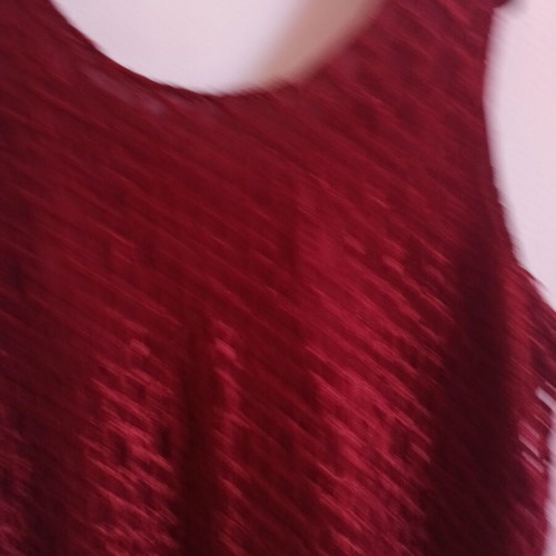 Women's Burgundy Top medium, like new, perforated with inner fabric