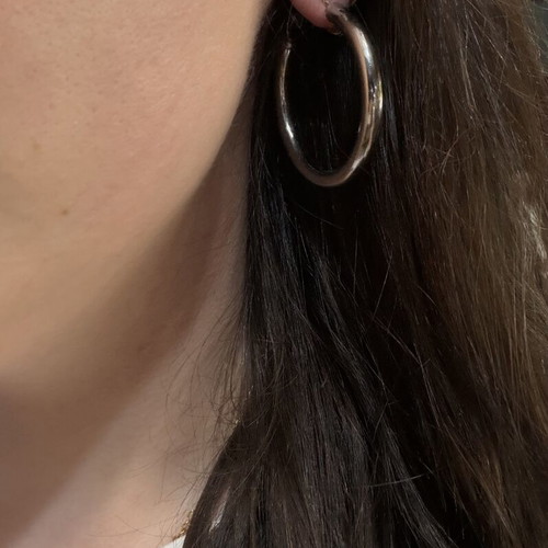 Hoop earrings silver like new