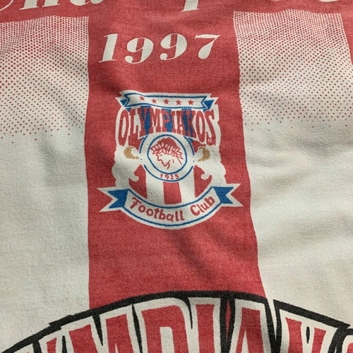 Olympiakos 1997 towel used, authentic, clean 1.40x72 cm